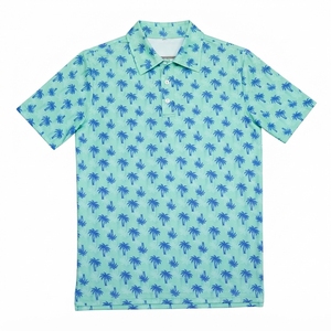 เสื้อโปโลพิมพ์ลายฮาวายสำหรับผู้ชาย แขนสั้น คอปก ผ้าถัก เหมาะสำหรับกอล์ฟและวันหยุดพักผ่อน รับสกรีนโลโก้ - Product Image 6