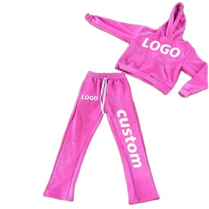 ชุดวอร์มใส่ได้ทั้งชายและหญิงสำหรับฤดูหนาวชุดวอร์มผ้าฝ้าย2ชิ้นทรงหลวมออกแบบโลโก้ได้ตามต้องการ - Product Image 1