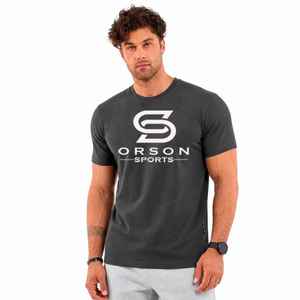 Custom Mens Charcoal <b>Grey</b> Slim Fit Sports <b>T</b> <b>Shirt</b> Quick Dry Polyester Athletic Gym Fitness Training Running Casual Plain Tee - Product Image 1
