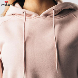Sudadera con Capucha Corta Personalizada para Mujer, Informal, Holgada, Transpirable, Impermeable, con Logotipo Frontal, 100% Algodón - Product Image 2