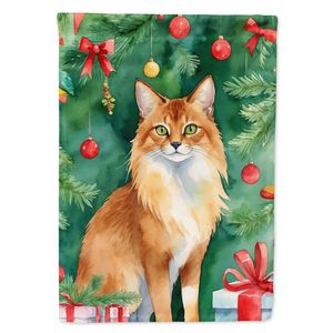 Gato somalí árbol de Navidad jardín bandera Multicolor buzón decorativo patio bandera Patio ilustraciones para patio camas de flores - Product Image 1