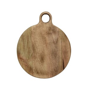 Planche à découper rectangulaire multifonction en bois de manguier naturel avec poignée, bloc de découpe de cuisine à grain naturel, design durable - Product Image 5