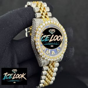 นาฬิกาข้อมือผู้หญิง ICE LOOK หรูหรา ตัวเรือนสแตนเลสสตีล หน้าปัดกลม 30 มม. กระจกแซฟไฟร์ ระบบอนาล็อก ประดับเพชรพลอย แบรนด์เครื่องประดับ - Product Image 2