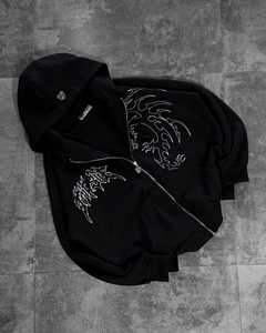 <b>Black</b> <b>Women's</b> Oversized Cotton Hoodie Drop Shoulder Pullover <b>Sweatshirt</b> Custom Logo Printed Raw Hem Streetwear Winter Autumn - Product Image 4