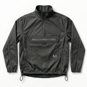 Veste coupe-vent unisexe OEM à capuche, résistante à l'eau, style streetwear, hiver, logo personnalisé sur le devant, qualité supérieure pour l'extérieur - Product Image 1