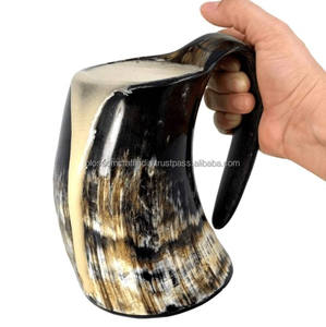 Mug en corne de buffle de qualité supérieure, fait main, finition rustique, matériau naturel durable, vaisselle élégante, option cadeau pour les amis - Product Image 2