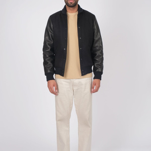 Comfortable Varsity Jacket For <b>Man</b> Soft Cotton Fabric College Casual Streetwear Winter Outerwear - Product Image 2