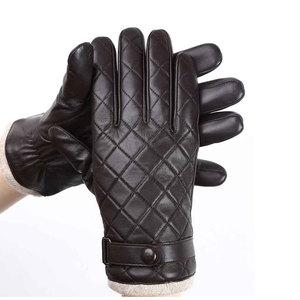 Guantes de cuero de alta calidad, ajuste cómodo, acabado suave, material duradero para clima frío - Product Image 1