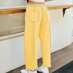 Women Wide Leg Cargo Pants High Waist Sweatpants Loose Fit <b>Drawstring</b> Joggers Streetwear Casual Baggy <b>Trousers</b> - Product Image 3
