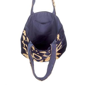 Bolso Tote de Terciopelo Bohemio para Mujer, Hecho a Mano, con Rayas, para Compras, de Rajasthan - Product Image 2