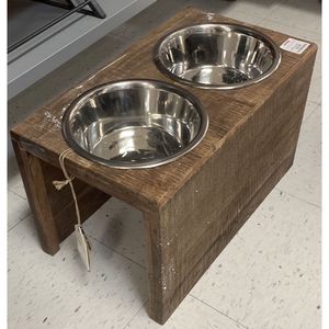 Gamelle en bois naturel pour chien, produit promotionnel pour animaux de compagnie - Product Image 2