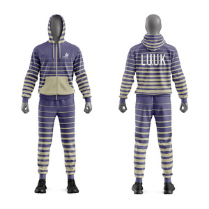 Chándal con capucha personalizado, de longitud completa, corte regular, para primavera, unisex, para adultos, con estampado deportivo, ligero, 2 en 1. - Product Image 3