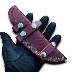 Funda Artesanal Vintage para Cuchillo, Cosida a Mano, de Cuero Genuino, Premium, de Piel de Vaca Gruesa, para Llevar en el Cinturón, para Cuchillos de Hoja Fija, para Campismo al Aire Libre - Product Image 1