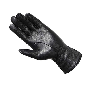 Genuine Leather Winter <b>Gloves</b> Men Full Finger Soft Warm Breathable Plain Touchscreen Durable Classic Design Non slip Grip Daily - Product Image 4