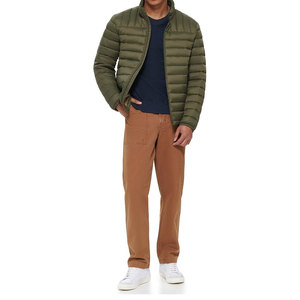 2025 High Quality Outdoor <b>Warm</b> Cotton Filled Puffer Jacket 100% Nylon Stand Collar Front Logo Streetwear Unisex - Product Image 1