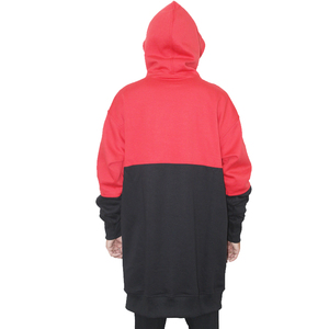 Sudadera con capucha extralarga personalizada para hombre, estilo urbano oversize, con bloques de color, forro polar, cuello alto, para snowboard - Product Image 2