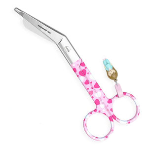 กรรไกรพยาบาลสำหรับคนถนัดซ้าย ลายดอกเดซี่ กรรไกรตัดผ้าพันแผลสแตนเลส พร้อมปลายทู่ป้องกัน สำหรับการตัดทางการแพทย์อย่างรวดเร็ว - Product Image 3