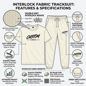 Custom Interlock Men's Tracksuit Breathable Quick Dry Eco-Friendly Fabric Full Zip <b>Jacket</b> Matching Pants <b>for</b> Fitness <b>Sports</b> - Product Image 6