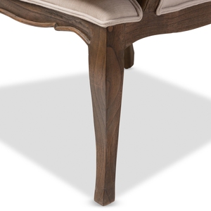 Mora Antique Accent Chair Made Of Solid Mahogany Wood With Upholstered For Living Room, Hotel. - Product Image 4