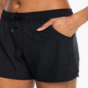 Shorts Deportivos Ecológicos Transpirables de Secado Rápido con Paneles Laterales Negros para Mujer, Cintura Elástica, para Correr, Gimnasio, Ropa Deportiva de Verano - Product Image 5
