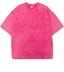 T-shirt personnalisé délavé à l'acide, en coton vintage, coupe oversize, streetwear, vêtement décontracté de haute qualité - Product Image 1