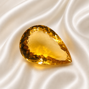Good Quality Pear Faceted Citrine Gemstone | 83.30 CT Yellow Quartz Citrine Loose Gemstone Pear Cut Crystal <b>Stone</b> - Product Image 1