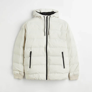 Veste matelassée pour homme en gros, Manteau matelassé à capuche pour homme, Manteau matelassé épais pour homme pour vêtements de marque privée - Product Image 1
