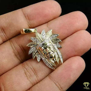 Gótico Iced Out Skull colgante collar con VVS Moissanite negro rodio Pave Red Eyes Edgy Rock n Roll Style Jewelry - Product Image 5