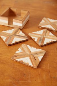 Eco Friendly Wooden Coaster Drink <b>Mat</b> Reusable Drink <b>Mat</b> Heat Resistant for Modern Home Cafe <b>Bar</b> Available At Reasonable Price - Product Image 5