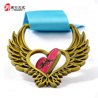 Médaille de récompense rotative personnalisée, en verre ajouré, pour les sports, avec ruban, médaille tournante personnalisée