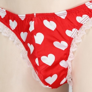 Bikini con stringhe e perizoma da uomo in pizzo con volant a taglio alto per indumenti da notte romantica notte di nozze - Product Image 5