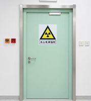 Pintu Geser Listrik Berlapis Timbal Pelindung Radiasi Pintu Geser Otomatis untuk Ruang Sinar-X Ruang CT