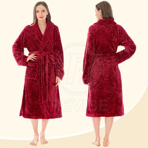 Peignoir Classique Élégant pour Femme - Hiver/Printemps/Été - Tissu Éponge 100% Coton - Manches Longues - Logo Avant - Luxe et Confort Premium pour la Maison - Product Image 2