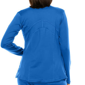 Chaquetas de Uniforme Médico para Enfermeras, Manga Larga, Tallas Grandes, Color Azul Farmacia, Cuello Alto, para Personal Médico - Product Image 4