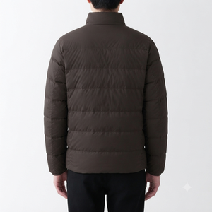 Chaqueta de Invierno para Hombre, Personalizada al por Mayor, Azul Marino, Cuello Alto, Ecológica, Acolchada, Impermeable, de Lona, Forro de Algodón, 100% - Product Image 4