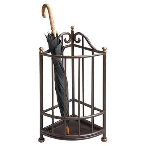 Porte-parapluies vintage en fer forgé avec motif festonné, support autoportant pour la décoration intérieure, capacité de 10 parapluies, structure en acier thermolaqué - Product Image 2