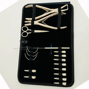 Kit de pinces professionnelles pour extensions de cheveux à micro-perles, logo personnalisé, type micro-anneaux, outils durables en acier inoxydable pour extensions de cheveux - Product Image 6