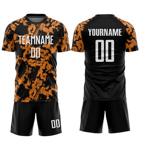 Camiseta de Fútbol para Hombre al por Mayor, 100% Poliéster, Impresión por Transferencia de Calor, Teñido en Prenda, Nombres y Números de Equipo Personalizados, Transpirable, Manga Corta - Product Image 1