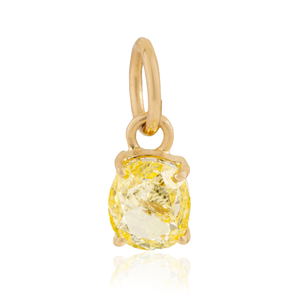 Most Beautiful Delicate Minimalist Natural Yellow Diamond Small Dainty <b>Pendant</b> Daily Wear Women's & Girls 14K <b>Solid</b> <b>Gold</b> Jewelry - Product Image 1