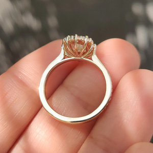 แหวนเพชรทรงเรเดียนท์คัท ทอง 18K เครื่องประดับหรูสำหรับผู้หญิง - Product Image 3