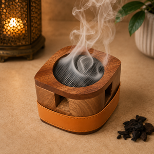Natural Wooden Pyramid Bakhoor Burner Meditation Incense Holder <b>Oud</b> Censer Charcoal Aroma <b>Diffuser</b> Middle Eastern Home Decor - Product Image 4