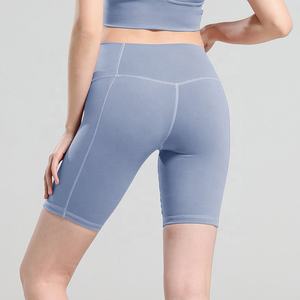 Haute qualité personnalisé haute attente taille élastique 15% Spandex 85% Polyester Gym ajusté course tricot Biker Shorts femmes - Product Image 3