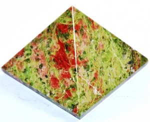 Pyramide en pierre d'Unakite naturelle – Pyramide de guérison en cristal poli – Fournisseur en gros - Product Image 5