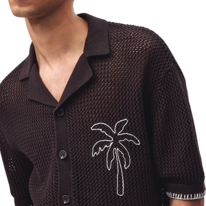 เสื้อเชิ้ตชายหาดผ้าร่องระบายอากาศ ทรงหลวม สวมใส่สบาย เหมาะสำหรับฤดูร้อน แขนสั้น ติดกระดุม น้ำหนักเบา - Product Image 4