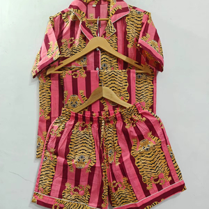 Pijamas de Mujer de Algodón 100% Orgánico, Elegantes, de Manga Larga, con Estampado Floral, Ropa de Dormir Informal y Cómoda para el Hogar - Product Image 1