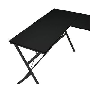 Scrivania per Computer a L Nera con Supporto Integrato per Computer - Product Image 4