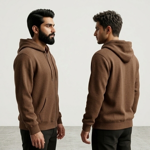 Sudadera con Capucha y Cremallera Completa para Hombre, de Algodón Premium, Estilo Casual para Invierno, con Bolsillos Delanteros - Product Image 2