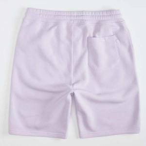 Shorts Bermuda en Coton Rose pour Homme, Taille Élastiquée avec Cordon, Couleur Unie, Tricoté, Respirant, Taille Mi-Haute, Décontracté - Product Image 5
