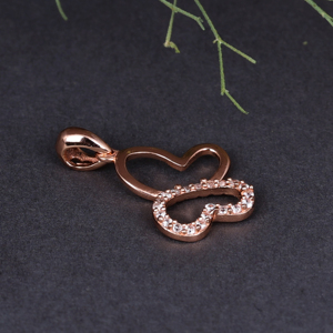 Collar con Colgante de Mariposa en Plata de Ley 925 Chapado en Oro Rosa con Piedras de Circonia Cúbica para Mujer, Collar de Moda con Colgante Elegante - Product Image 2