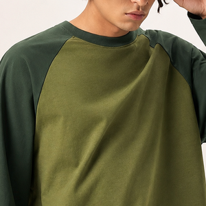 Camisetas Raglán para Hombre, Producción de Moda Personalizada, 100% Algodón, 300 GSM, Impresión Puff, Fabricante de Ropa al por Mayor OEM ODM, Diseño Personalizado - Product Image 5